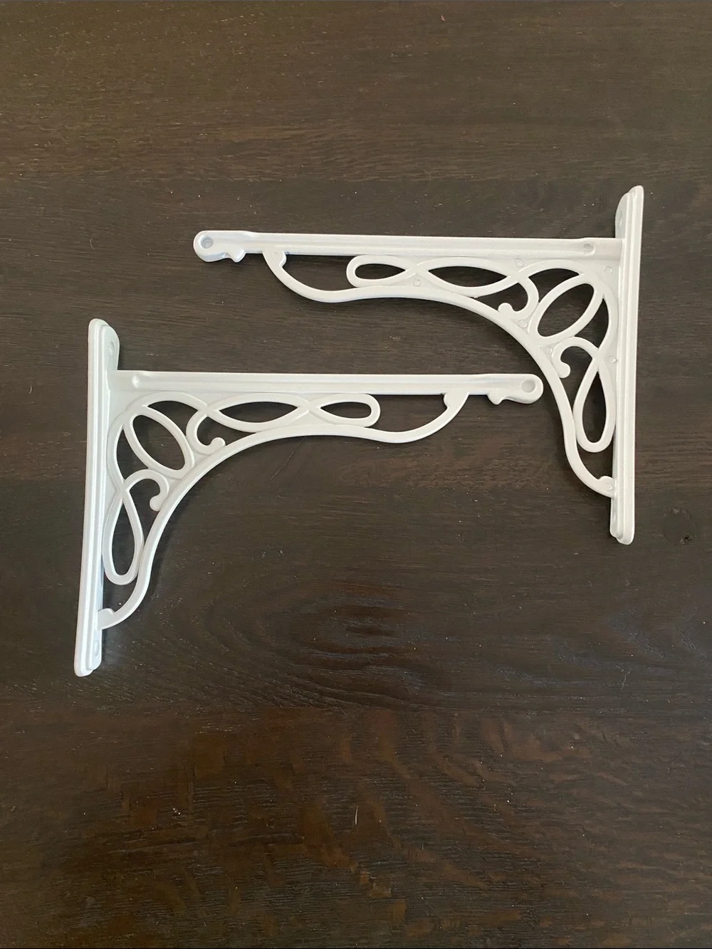 White Decorative Wall Bracket Pair - Unbranded